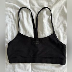 NWOT!! Married to the Mob MTTM Black on Black Racerback Sports Bra Sz XS XXS